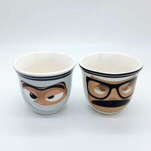 2 Nescafe Arabiana Collectors Face Turkish Espresso Coffee Cups